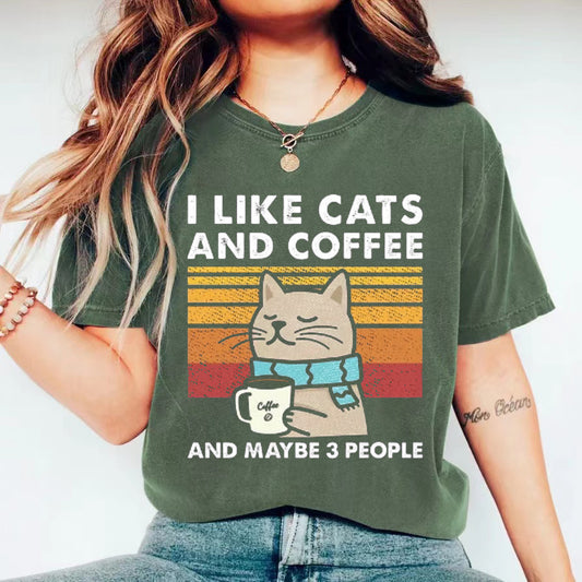 I Like Cats And Coffee T-shirt