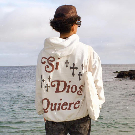 Si Dios Quiere Print Men's Hoodie