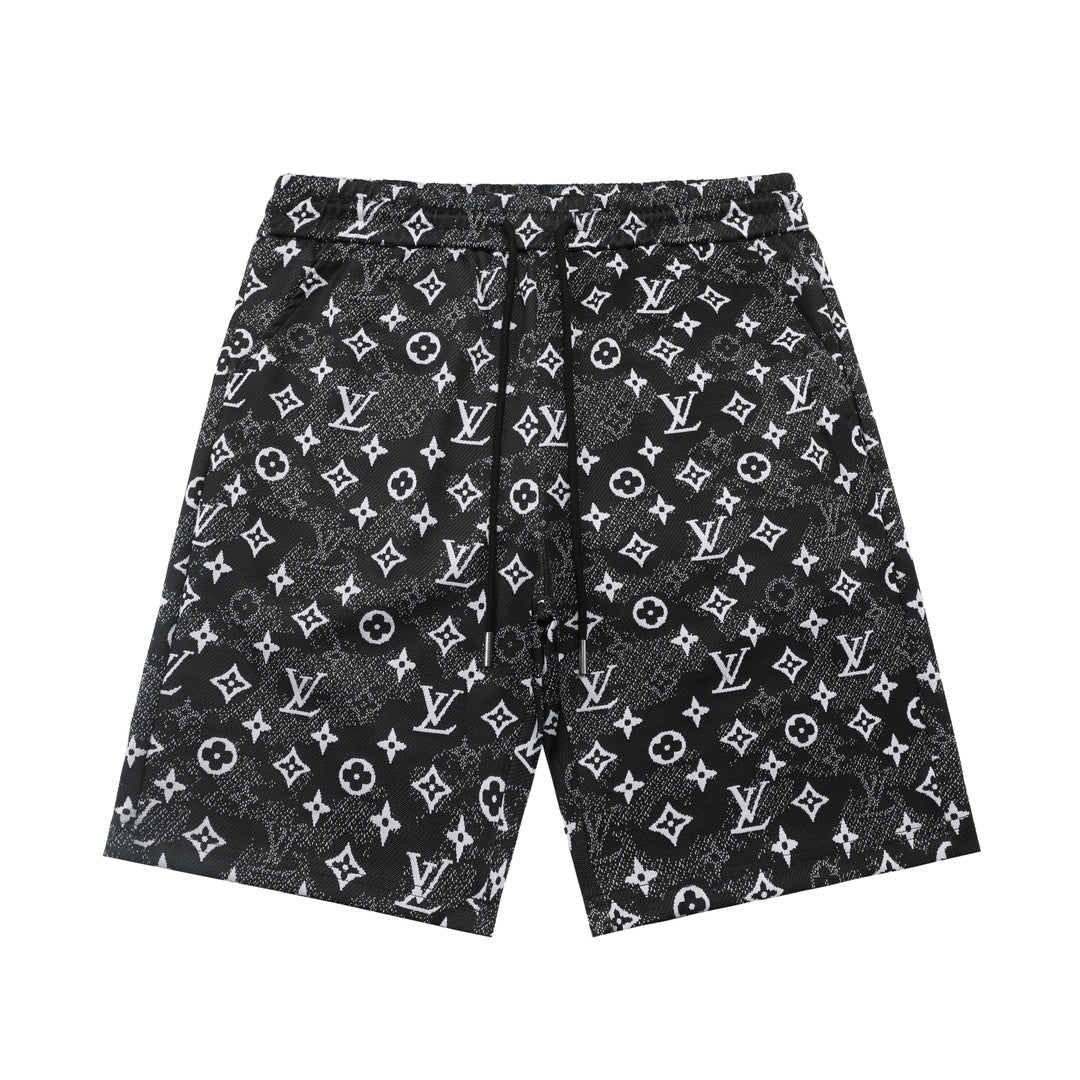 250325 New high fabric jacquard full print shorts
