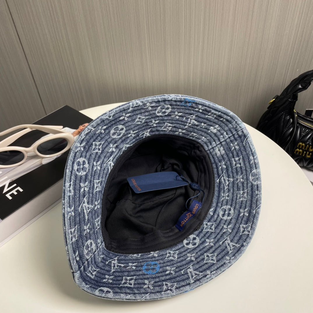 250527 New full-print denim fisherman's hat