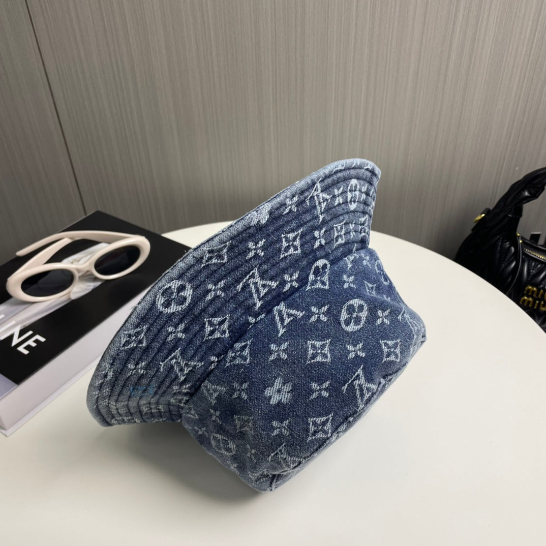 250527 New full-print denim fisherman's hat