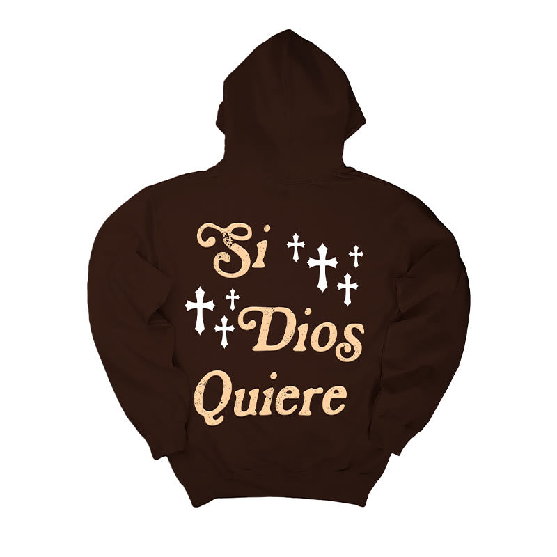 Si Dios Quiere Print Men's Hoodie