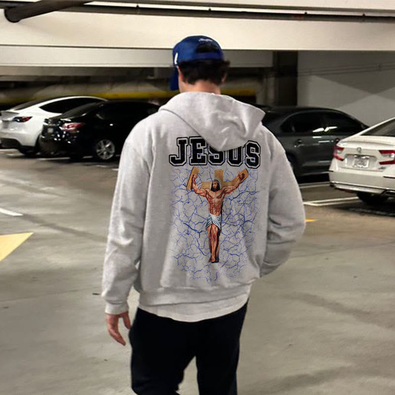 God's Work Print Long Sleeve Hoodie