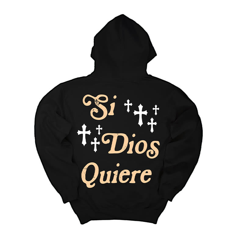 Si Dios Quiere Print Men's Hoodie