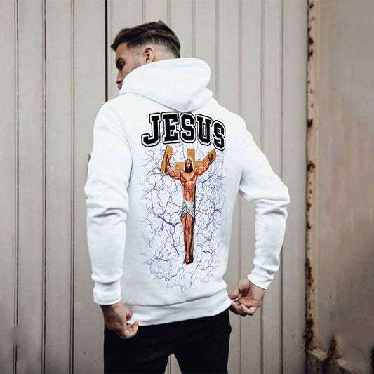 God's Work Print Long Sleeve Hoodie
