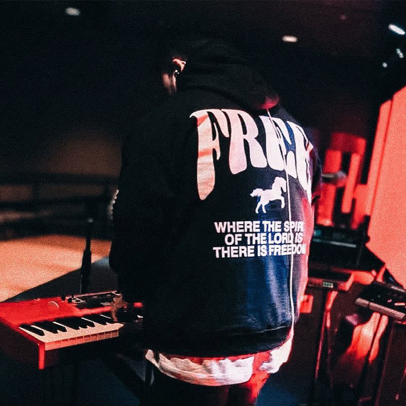 Where The Spirit Of The Lord Is There Is Freedom Print Hoodie