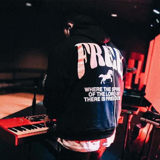 Where The Spirit Of The Lord Is There Is Freedom Print Hoodie