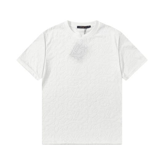 250305 New specialty jacquard fabric full print T-shirt