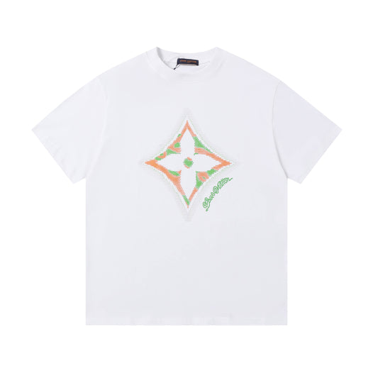 250614 New high-quality four-leaf clover direct-printed T-shirt