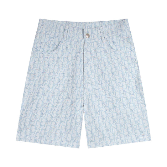 250614 New high-quality casual jacquard denim shorts
