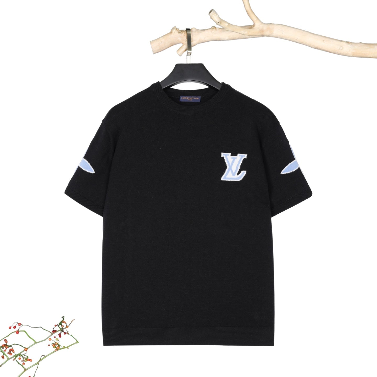 250617 New high-quality classic knitted round-neck sweater T-shirt