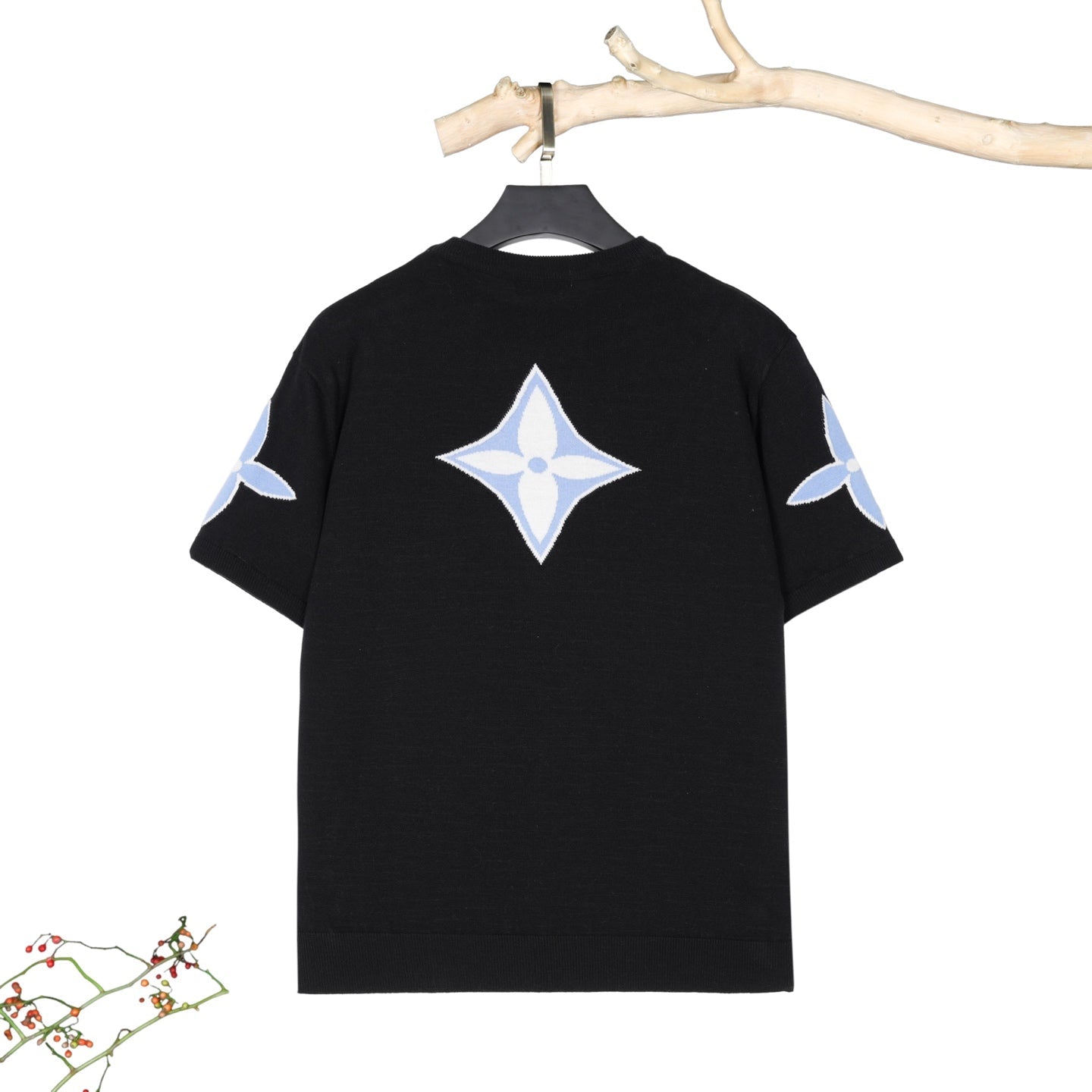 250617 New high-quality classic knitted round-neck sweater T-shirt